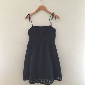 Navy Eyelet Gap Dress